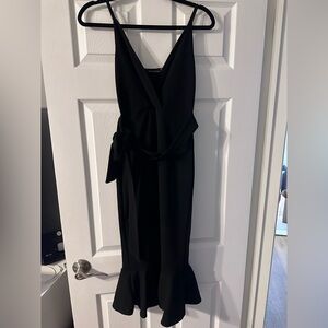 PrettyLittleThing Black Backless Dress